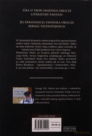 Gra o tron. Pieśń Lodu i Ognia (Tom 1) - George R.R. Martin [KSIĄŻKA]