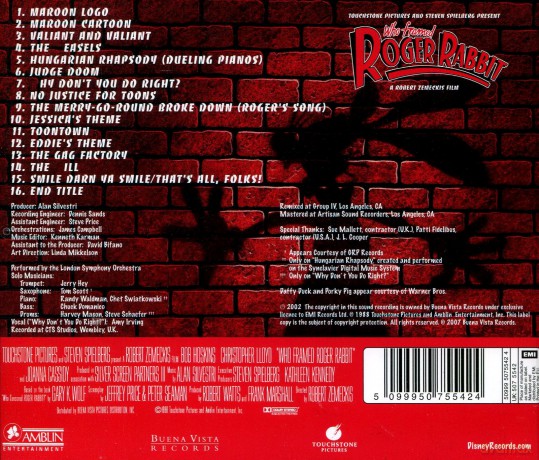 Who Framed Roger Rabbit soundtrack (Kto Wrobił Królika Rogera?) [CD]
