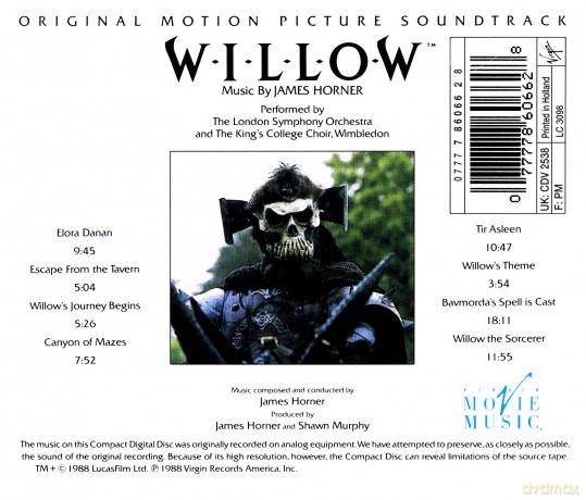 Willow soundtrack (James Horner) [CD]