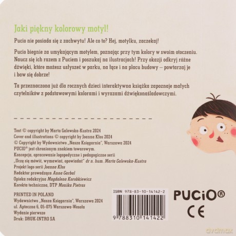 Pucio poznaje kolory i dźwięki - Marta Galewska-Kustra [KSIĄŻKA]