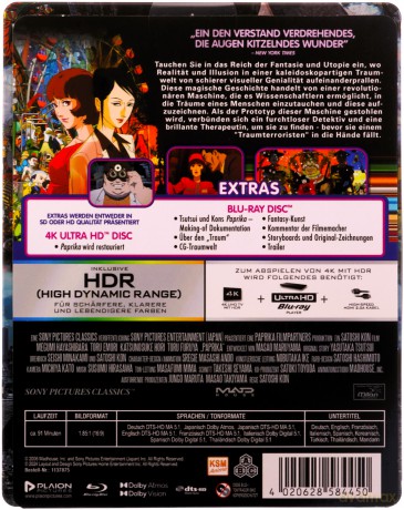 Paprika (steelbook) [Blu-Ray 4K]+[Blu-Ray]
