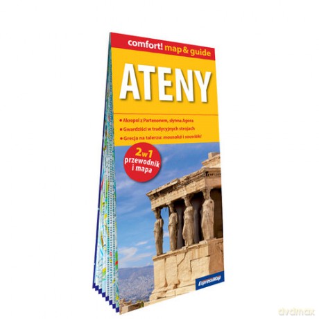 Ateny laminowany map&guide 2w1: przewodnik i mapa