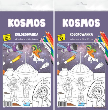 Kolorowanka XL. Kosmos 2szt/zgr [KSIĄŻKA]
