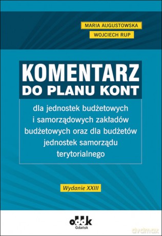 Komentarz do planu kont - Maria Augustowska, Wojciech Rup [KSIĄŻKA]