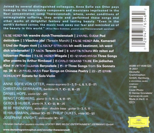 Otter Anne Sofie: Terezin/Theresienstadt [CD]