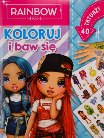Rainbow High Koloruj i baw się 40 tatuaży - Monika Kiersnowska [KSIĄŻKA]