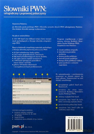 Słowniki PWN ortograficzny i poprawnej polszczyzny [CD]