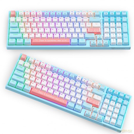 ONIKUMA G38 Klawiatura Mechaniczna Gamingowa RGB Biały/różowy