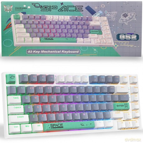 ONIKUMA G52 Klawiatura Mechaniczna Gamingowa RGB Biały/szary
