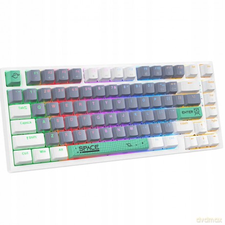 ONIKUMA G52 Klawiatura Mechaniczna Gamingowa RGB Biały/szary