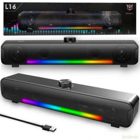 ONIKUMA L16 Głośnik Gamingowy AUX BT 5.0 RGB Czarny