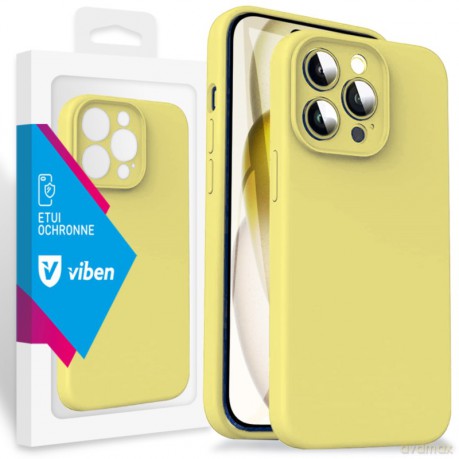 VIBEN Etui Obudowa Liquid iPhone 15 Pro żółty