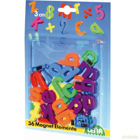 Lena Literki Magnetyczne Małe 36 Szt. [ZABAWKA]