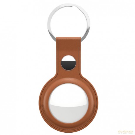 Keybudz - Leather Keyring for AirTag 2-pack (Color: Tan) [ETUI]