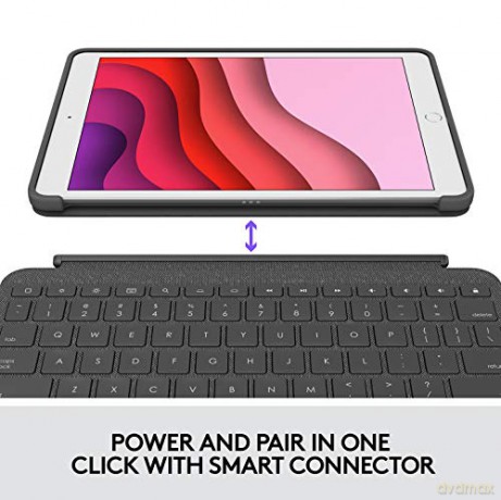 Logitech - Combo Touch for iPad 7th generation - GRAPHITE Nordic [ETUI]