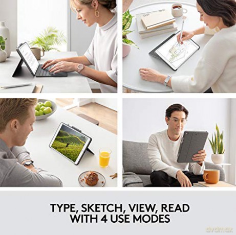 Logitech - Combo Touch for iPad 7th generation - GRAPHITE Nordic [ETUI]