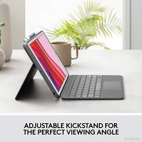 Logitech - Combo Touch for iPad 7th generation - GRAPHITE Nordic [ETUI]