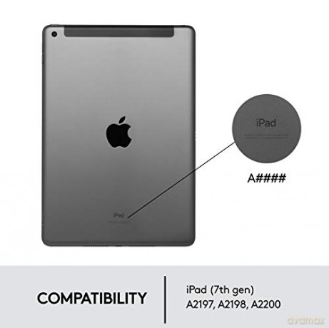 Logitech - Combo Touch for iPad 7th generation - GRAPHITE Nordic [ETUI]