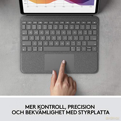 Logitech - Folio Touch for iPad Air (4th generation) - OXFORD GREY - Nordic [ETUI]