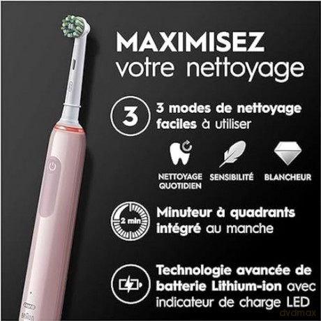 Oral-B - Pro3 Pink + Extra CA Brush Head - S