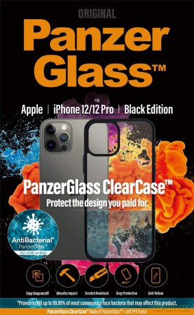 PanzerGlass - ClearCase Apple iPhone 12 - 12 Pro - Black [ETUI]