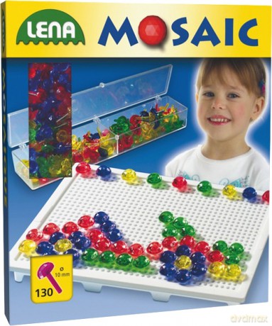 Lena Mozaika Z Koralikami 130 Szt (1cm) [ZABAWKA]