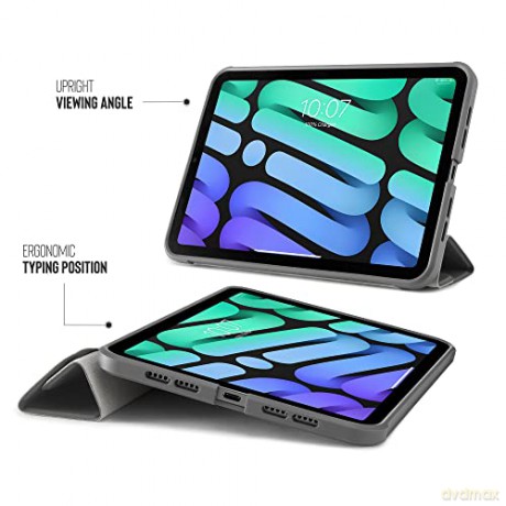 Pipetto - iPad mini 6 Origami No1 Case (Color: Dark Gray) [ETUI]