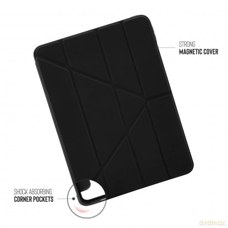 Pipetto - iPad Pro 11 (2021) Origami No1 Case (Color: Black) [ETUI]