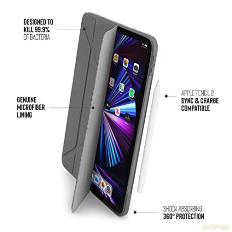 Pipetto - iPad Pro 11 (2021) Origami No1 Case (Color: Dark Gray) [ETUI]
