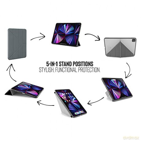 Pipetto - iPad Pro 11 (2021) Origami No1 Case (Color: Dark Gray) [ETUI]
