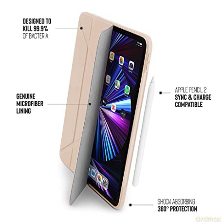 Pipetto - iPad Pro 11 (2021) Origami No1 Case (Color: Dusty Pink) [ETUI]