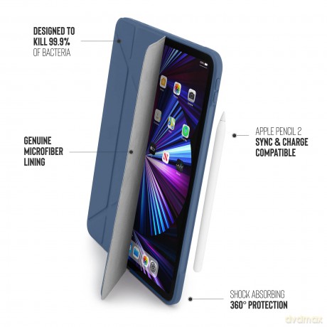Pipetto - iPad Pro 11 (2021) Origami No1 Case (Color: Navy) [ETUI]