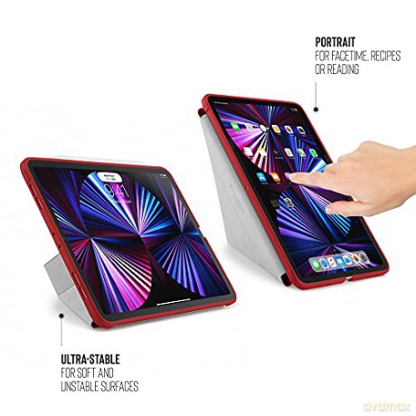 Pipetto - iPad Pro 11 (2021) Origami No1 Case (Color: Red) [ETUI]