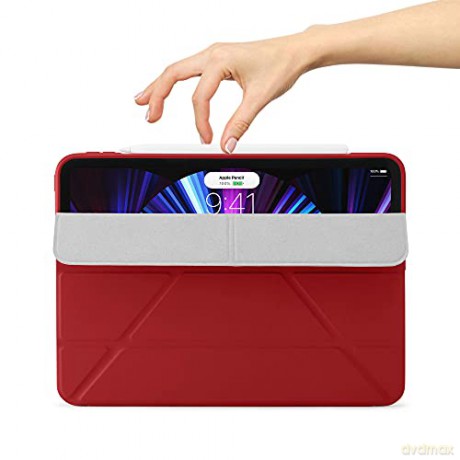 Pipetto - iPad Pro 11 (2021) Origami No1 Case (Color: Red) [ETUI]