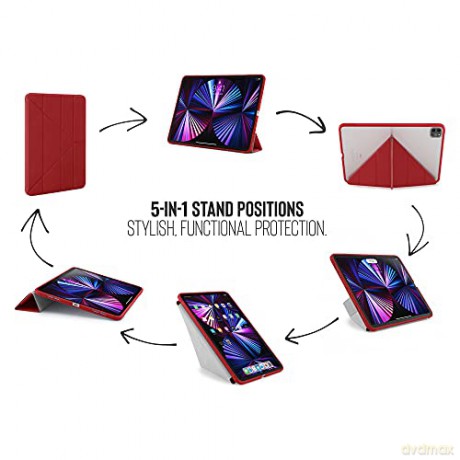 Pipetto - iPad Pro 11 (2021) Origami No1 Case (Color: Red) [ETUI]