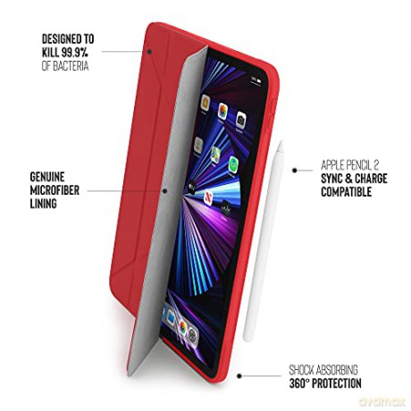 Pipetto - iPad Pro 11 (2021) Origami No1 Case (Color: Red) [ETUI]