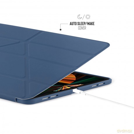 Pipetto - iPad Pro 12.9 (2021) Origami No1 Case (Color: Navy) [ETUI]