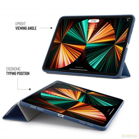 Pipetto - iPad Pro 12.9 (2021) Origami No1 Case (Color: Navy) [ETUI]