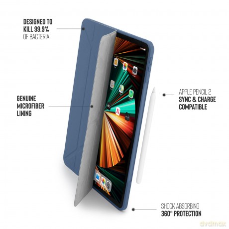 Pipetto - iPad Pro 12.9 (2021) Origami No1 Case (Color: Navy) [ETUI]