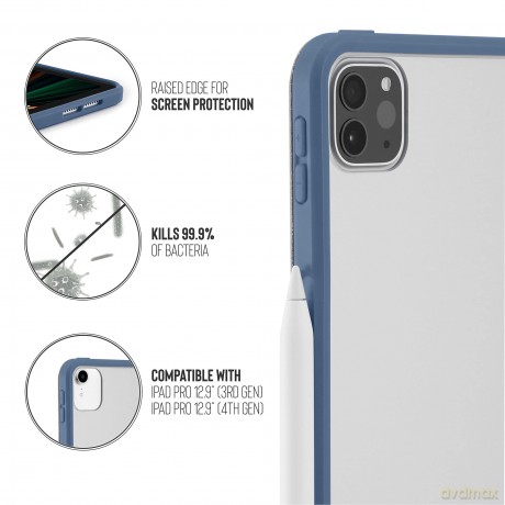Pipetto - iPad Pro 12.9 (2021) Origami No1 Case (Color: Navy) [ETUI]