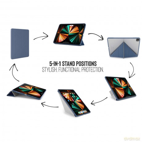 Pipetto - iPad Pro 12.9 (2021) Origami No1 Case (Color: Navy) [ETUI]