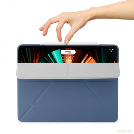 Pipetto - iPad Pro 12.9 (2021) Origami No1 Case (Color: Navy) [ETUI]