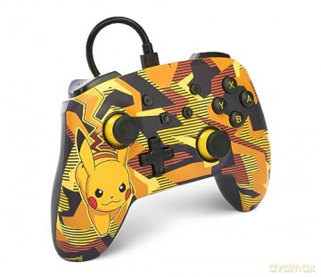 PowerA Enhanced Wired Controller - Nintendo Switch - Camo Storm Pikachu