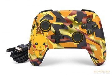 PowerA Enhanced Wired Controller - Nintendo Switch - Camo Storm Pikachu