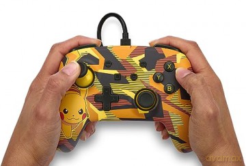 PowerA Enhanced Wired Controller - Nintendo Switch - Camo Storm Pikachu