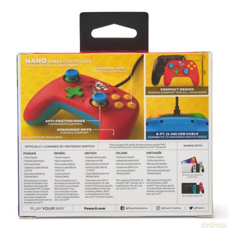 PowerA Nano Wired Switch Controller - Mario Medley