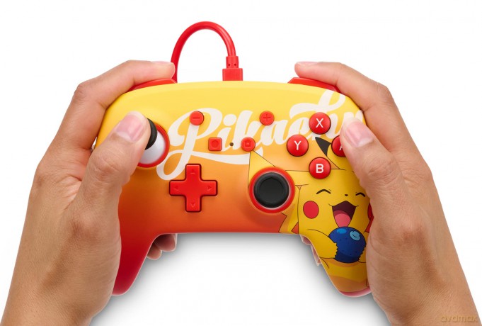 PowerA NSW ENH Wired Controller - Oran Berry Pikachu