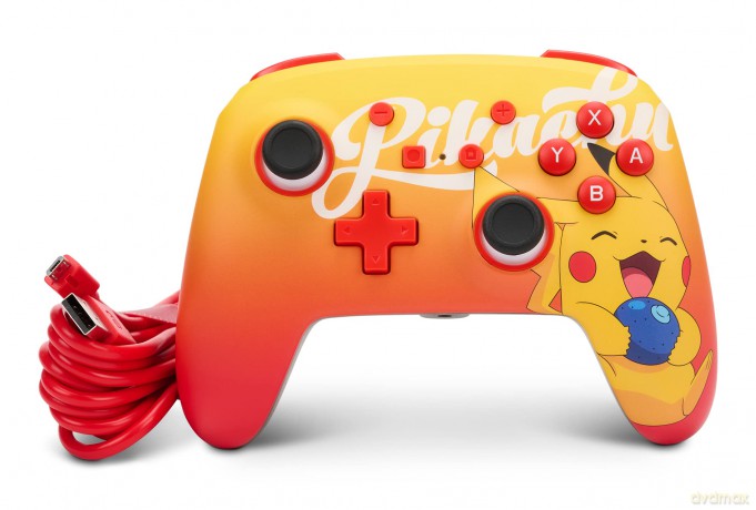 PowerA NSW ENH Wired Controller - Oran Berry Pikachu
