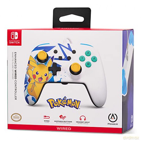 PowerA NSW ENH Wired Controller - Pikachu High Voltage