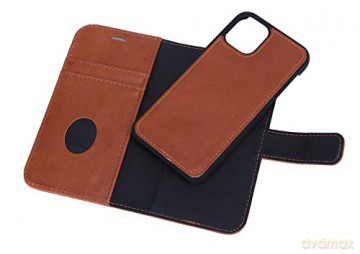 RadiCover - Radiationprotected Mobilewallet Leather iPhone 12 Mini Exclusive 2in1 Magnetcover - Brown [ETUI]